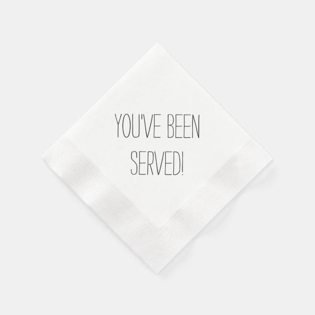 Guardanapo De Papel Você foi servido a Napkins personalizado (Canto)