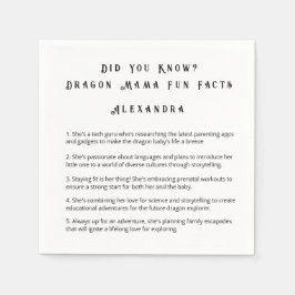 Guardanapo De Papel Você Sabia? Fatos Divertidos da Dragão Mama