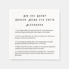 Guardanapo De Papel Você Sabia? Fatos Divertidos da Mamãe Dragão