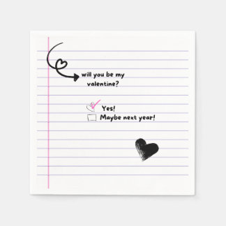 Guardanapo De Papel Você Será Meu Namorados Nota Napkins
