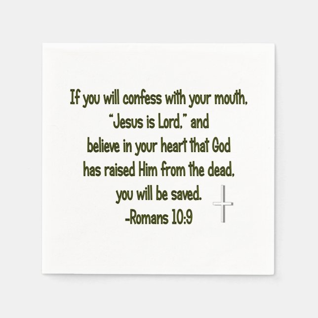 Guardanapo De Papel Você Será Salvo (Frente)