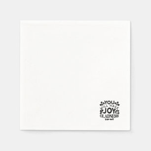 Guardanapo De Papel Você Terá Alegria e Felicidade Citação Inspiradora