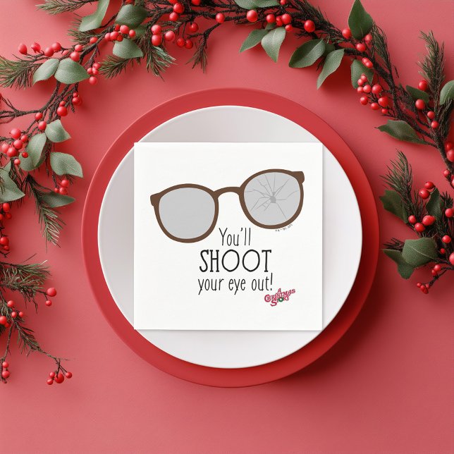 Guardanapo De Papel Você vai atirar no seu olho! (Napkin simulated on plate)