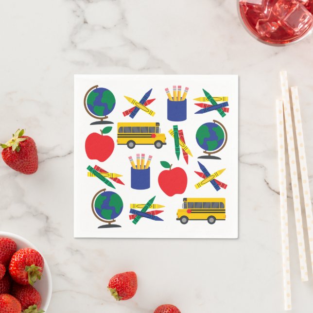 Guardanapo De Papel Voltar ao papel escolar Napkins (Insitu)