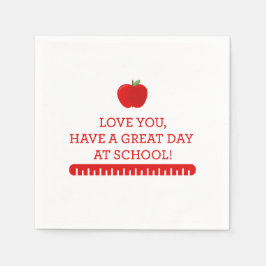 Guardanapo De Papel Voltar para a Caixa de Almoço da Escola
