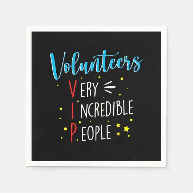 Guardanapo De Papel Voluntariado VIP Volunteer Volunteer - Resc. Carid (Frente)