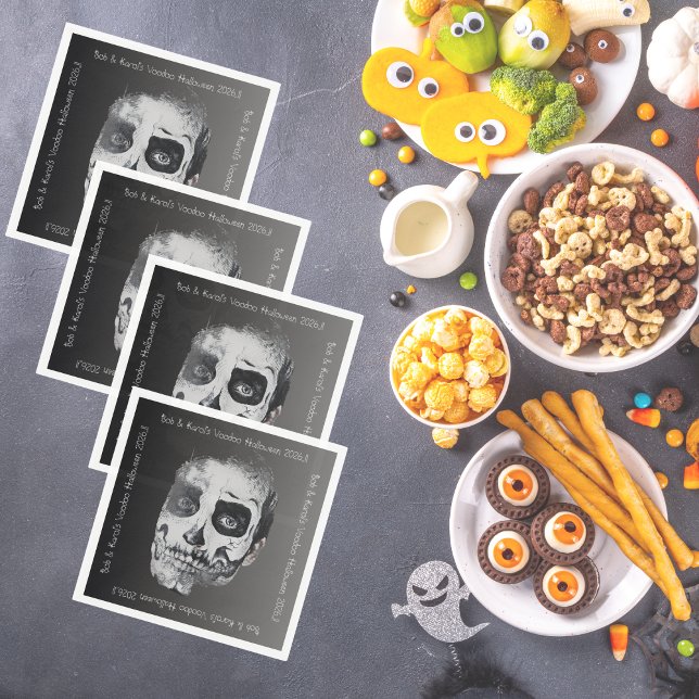 Guardanapo De Papel Voodoo Sorria Festa de Halloween (Voodoo Smile Halloween Party Napkins)