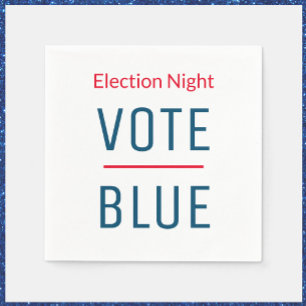 Guardanapo De Papel Votação Blue Election Night Napkins
