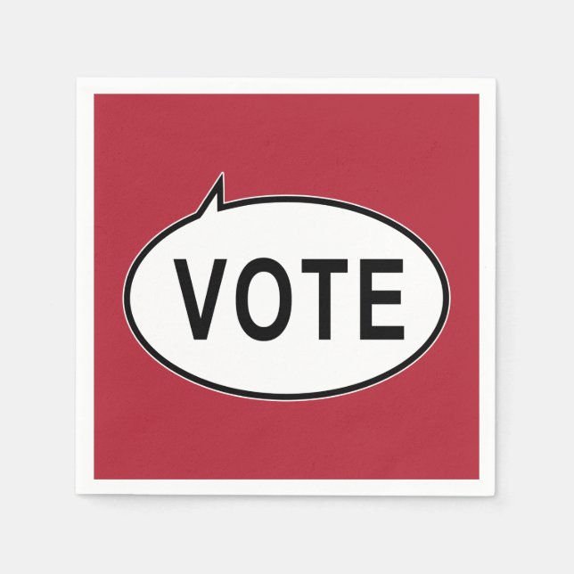 Guardanapo De Papel VOTAÇÃO - Vermelho (Frente)