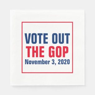 Guardanapo De Papel Votar Do GOP 2020 Eleição De Azul Branco Vermelh