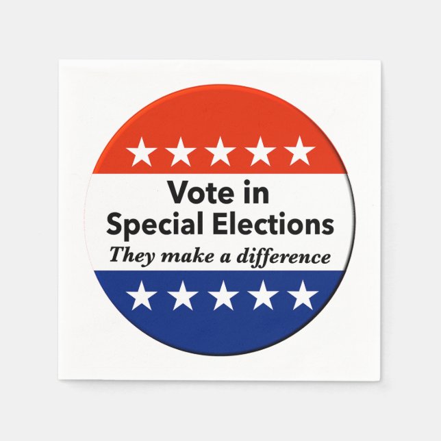 Guardanapo De Papel Votar Eleições Especiais (Frente)