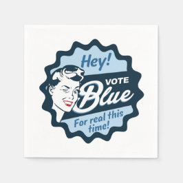 Guardanapo De Papel Vote Azul Para Verdade Desta Vez Retroativo