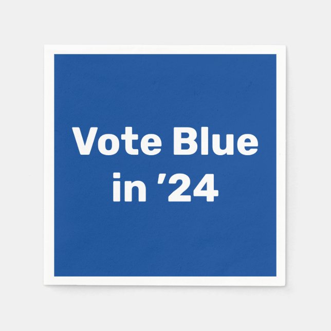 Guardanapo De Papel Vote Blue em 2024 Napkins (Frente)