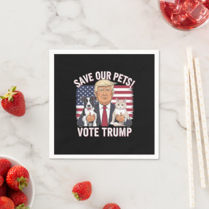 Guardanapo De Papel Vote Trump Salve Nossos Animais de Estimação Gatos