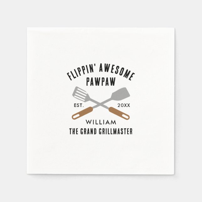 Guardanapo De Papel Vovô Gag Flippin Incrível Pawpaw Papel Personaliza (Frente)