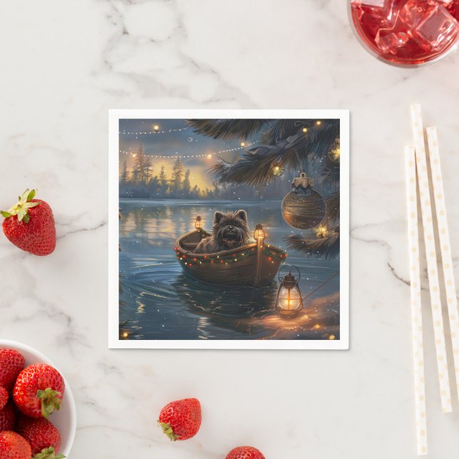 Guardanapo De Papel Voz Festiva de Natal Affenpinscher (Insitu)