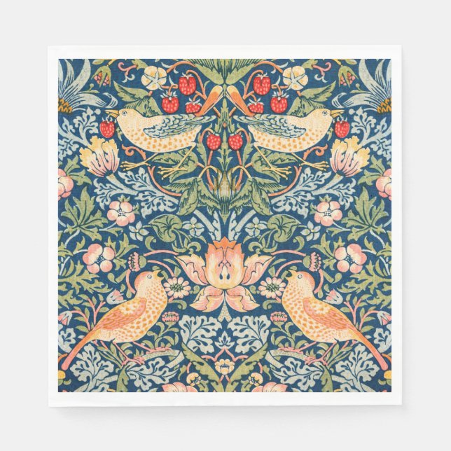 Guardanapo De Papel W Morris Strawberry Thef Paper Napkin (Frente)