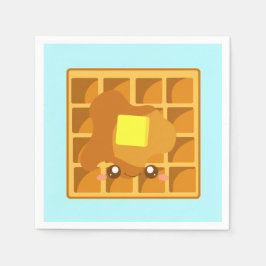 Guardanapo De Papel Waffle Bonito Com Manteiga E Xarope