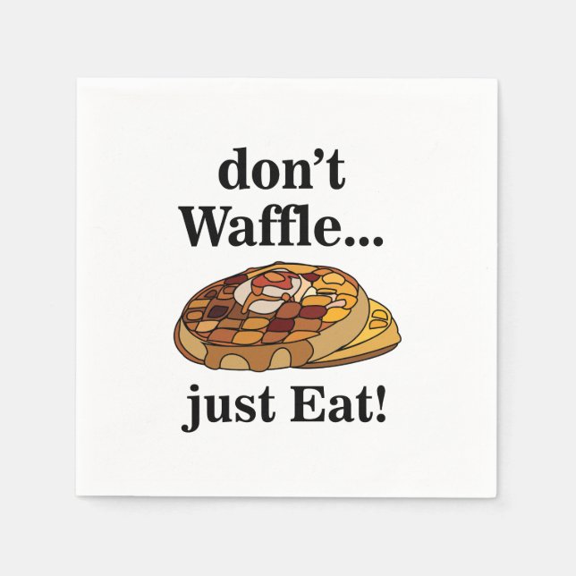 Guardanapo De Papel Waffle Food Funny Party (Frente)
