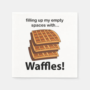 Guardanapo De Papel Waffles Preenchendo Meus Espaços Vazios Com Waffle