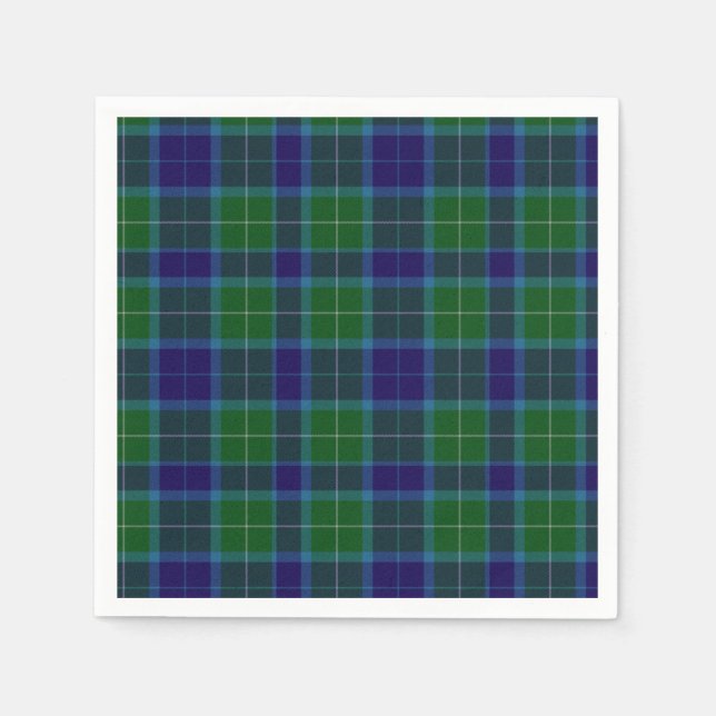 Guardanapo De Papel Wallace Clan Tartan Xadrez Paper Napkins (Frente)