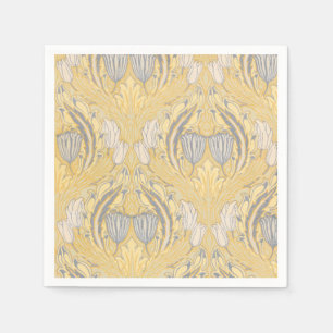 Guardanapo De Papel Walter Crane Blue Tulipes & Acanthus