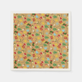 Guardanapo De Papel Warm Cozy Traditional Christmas Paper Napkins
