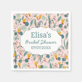Guardanapo De Papel Water Garden Floral Bridal Shower Cute CUSTOM