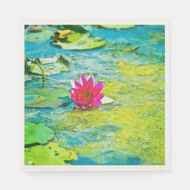 Guardanapo De Papel Water Lily Lilypad (Frente)
