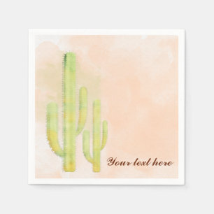 Guardanapo De Papel Watercolor Cactus - Simples Partido Sudoeste