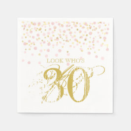 Guardanapo De Papel Watercolor Confetti Olha Quem É 30 Elegante Aniver
