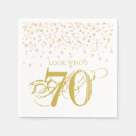 Guardanapo De Papel Watercolor Confetti Olha Quem É 70 Elegante Aniver
