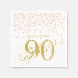 Guardanapo De Papel Watercolor Confetti Olha Quem É 90 Elegante Aniver
