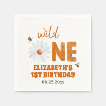 Watercolor Daisy Wild One primeiro aniversario Gir