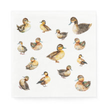 Watercolor Duck Napkins