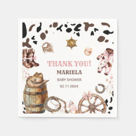 Guardanapo De Papel Watercolor elegante Little Cowgirl Rodeo Country b