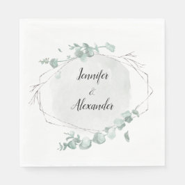 Guardanapo De Papel Watercolor Eucalyptus