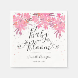 Guardanapo De Papel Watercolor Floral Rico Script Baby in Bloom