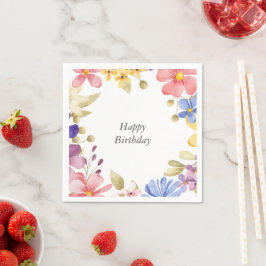 Guardanapo De Papel Watercolor Floral Wreath