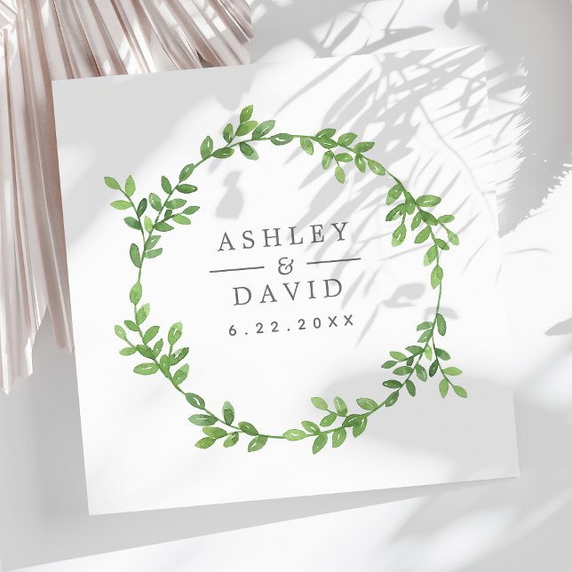 Guardanapo De Papel Watercolor Greenery Floral Eucalyptus Wedding (Criador carregado)