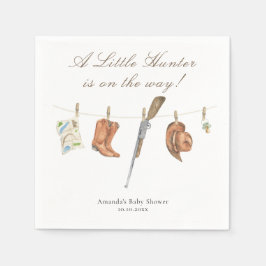 Guardanapo De Papel Watercolor Hunter Baby Shower