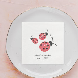Guardanapo De Papel Watercolor Ladybug Paper Napkins