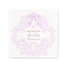 watercolor lilac crest First Holy Communion