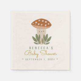 Guardanapo De Papel Watercolor Little Mushroom Napkins