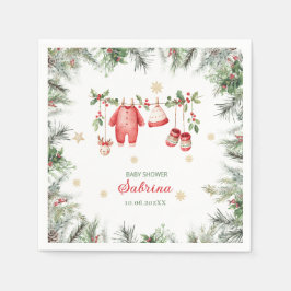 Guardanapo De Papel  Watercolor Merry Christmas Santa Christmas baby s