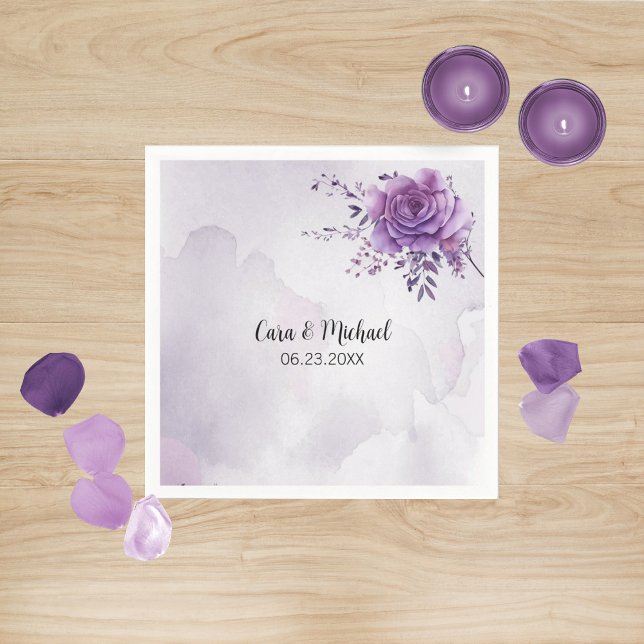 Guardanapo De Papel Watercolor Morada Napkins (Criador carregado)