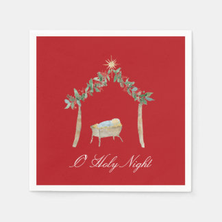 Guardanapo De Papel Watercolor Nativity 