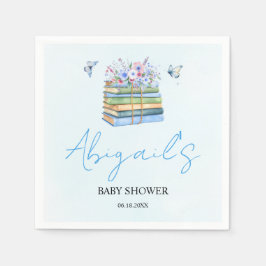 Guardanapo De Papel Watercolor New Chapter Begins baby boy shower