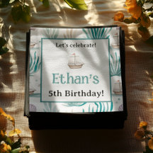 Watercolor Ocean Kids Náutico Aniversário