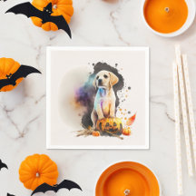 Watercolor Puppy Halloween